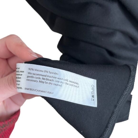 EILEEN FISHER | Black Asymmetrical Midi Dress (SP) - Picture 6 of 6